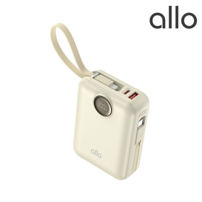 알로 2008PD 대용량 C타입 8핀 케이블 일체형 미니 고속충전 보조배터리 20000mAh