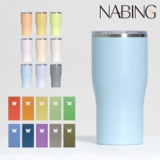 나빙 9가지 자연을 담은 연한빛 304 스텐 슬라이드캡 텀블러 600ml