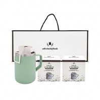 웰세스 이중 스텐 머그컵 [W5502] 1P + 드립백 커피 1종 2P 세트