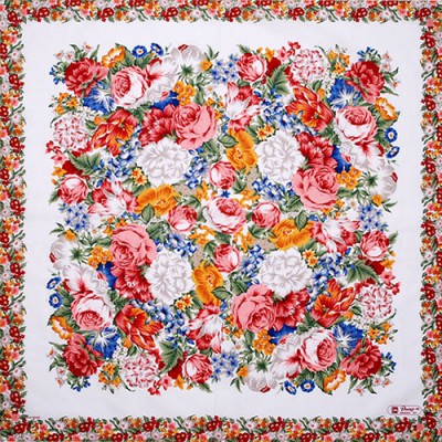 꽃다발 스카프 60*60