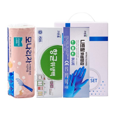 크린홈 항균백 니트릴장갑 키친타올(3종)
