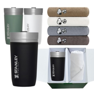스탠리 고 진공 텀블러 블랙 송월 스누피 리버 선물세트
