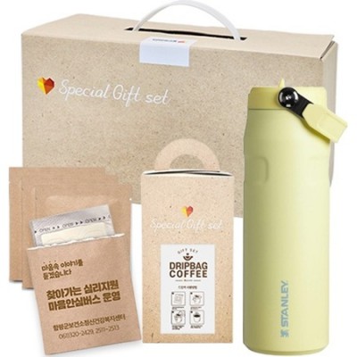 브랜드생활건강세트 25호 (스탠리 플립스트로2.0 710ml+ 드립백커피 4p세트)