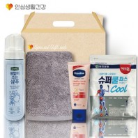 돌봄케어103호(디펜드샴푸+국산타올170g+바세린핸드크림+유한양행슈퍼쿨파스)