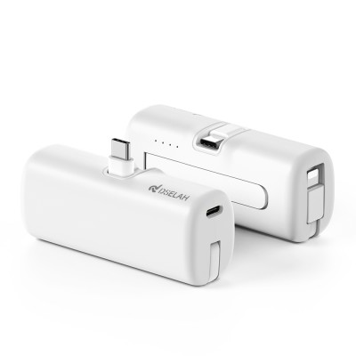 [디셀라] 단자 접이식 + 케이블 일체형 도킹 보조배터리 5000mAh