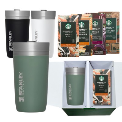 스탠리 고 진공 텀블러 그린 스타벅스 비아커피 선물세트