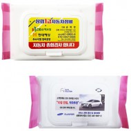 물티슈- 핑크색 캡형60매 40g