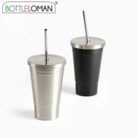 [보틀로만] 이중진공스텐빨대 텀블러 500ml