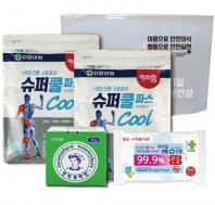 유한양행 구급키트 6호(쿨파스2팩,안티푸라민,손소독티슈대형 4종세트)