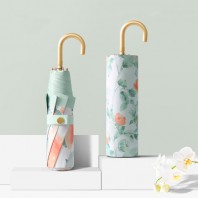 로페리아 8K 3단수동 골드곡자손잡이 플라워가든 우양산_칼라UV차단코팅(UPF50+)(0190238)