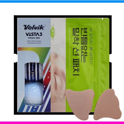 볼빅 비스타3 프리즘 3구 닥터지 (Dr.G) 선패치 선물세트 (3pc) 볼빅 360도 퍼팅라인 선패치 선물세트