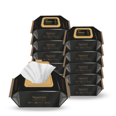 2564 숨 시그니처 물티슈 캡형 70매 고평량 엠보싱 63g