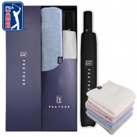 PGA 2단완전자동 암막 우양산+200g 코마사 면사타올 세트