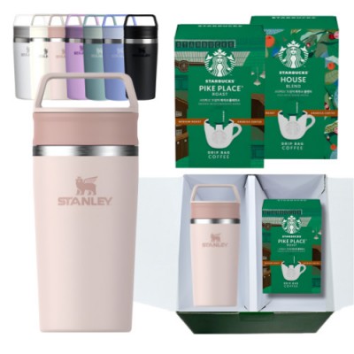 스탠리 카페투고 트래블머그 로즈쿼츠 스타벅스 드립커피 선물세트