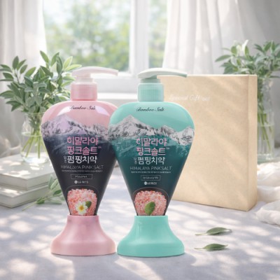 브생건 펌핑5호세트(히말라야 귀족치약 펌핑285g x2개) 케이스