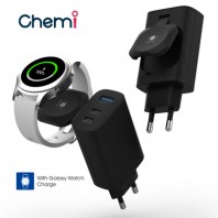 케미 HEA-GW40 올인원 40W 3포트 초고속 충전기(갤럭시워치)