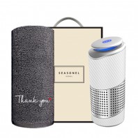 시즈넬 선물세트 송월타올 땡큐190g+차량용 공기청정기