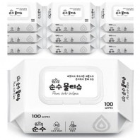 2566 숨 행운드림 순수 물티슈 캡형 100매 40g