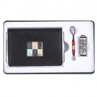 신문자도자개소가죽명함지갑+신문자도자개USB(8GB~64GB)