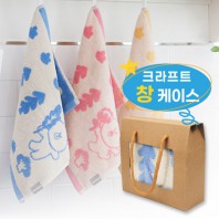 라인프렌즈 포레스트 핸드타올 종이케이스 창케이스