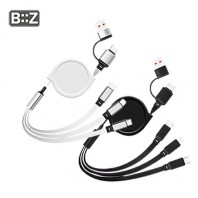 비즈 3in1 고속충전 릴케이블 CtoC PD충전지원