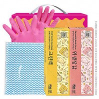 고무장갑 크린백 위생장갑 항균행주 위생용품 4종세트