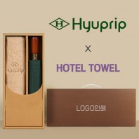 협립 3단70엔티크 고밀도 완전자동우산 +협립40수호텔코마180타월-세트