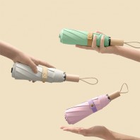 크레용 우드 8K투톤 수동 양우산