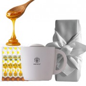 허니보틀 올리비아 스텐컵 + 국내산 허니스틱 + 보자기포장 세트