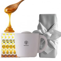 허니보틀 올리비아 스텐컵 + 국내산 허니스틱 + 보자기포장 세트