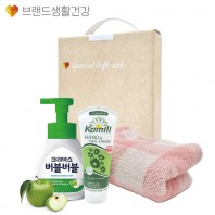 브생건 핸드워시 953호(카밀핸드크림100ml+크리넥스 버블핸드워시+핑크모달 핸드타올고리수건)