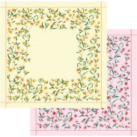 테두리 수선화 스카프 60*60