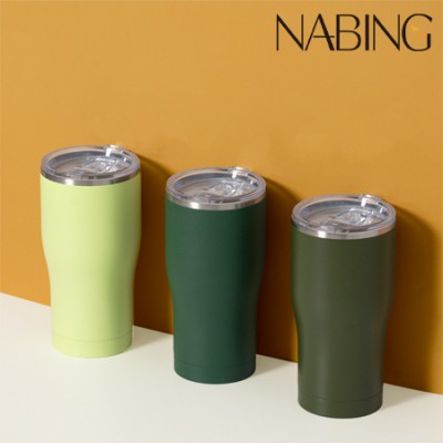 나빙 3가지 자연을 담은 풀잎빛 304 스텐 슬라이드캡 텀블러 600ml