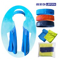 [레포마] 국산 펭귄 쿨타올 + 헤드밴드 세트