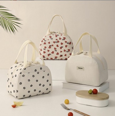 소프트푸드백 코듀로이 보온보냉백 도시락가방