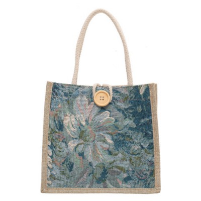 제이탑 심플 라인 린넨 에코백