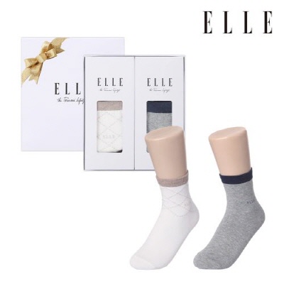 [엘르] 숙녀 양말 2족세트