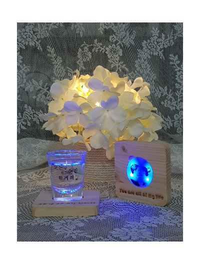 LED 코스터 빛나는잔받침