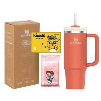 여행필수3종세트B(스탠리퀜처887ml+크리넥스카카오티슈50매+카카오물티슈10매)