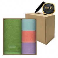 [송월] 컬러풀170g 1장+컬러고리 핸드타올 3장(4매세트)