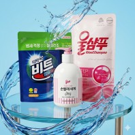 애경  울샴푸 손빨래 용기 380ml 비트 캡슐세제 3종세트