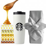 스타벅스 SS 플리퍼 사이렌 텀블러 + 국내산 허니스틱 + 보자기포장 세트