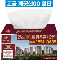직사각 고급천연펄프 각티슈250매(고급깨끗한00원단_칼라인쇄) 독판인쇄