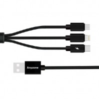애니존 3 WAY 케이블 3 IN 1 고속충전데이터케이블 58C 1. 2M