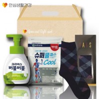 돌봄케어130호(닥스양말+유한양행 슈퍼 쿨파스+크리넥스 버블버블 핸드워시)