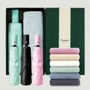 라이트핏 3단8K 완전자동 양우산+송월타올라이트무지130g 우산타올선물세트