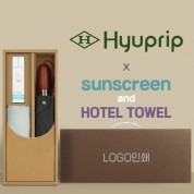 협립 3단60엔티크 고밀도 완전자동우산 +선크림+뱀부170타월-세트