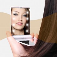 에코라이프 사각 파스텔 LED 손거울 CA380