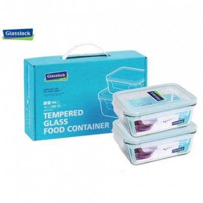 [글라스락] 웨이브 직사각 2조세트