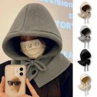 클래시 니트 후드 바라클라바 방한 겨울모자